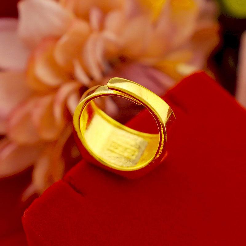 Trang Sức Nhẫn Vàng Cát, Thiết Kế Độc Đoán, Chủ Đề Tóc, Giàu Có Và May Mắn, Màu Thật, Không Phai Màu, Thích Hợp Cho Nam Giới, Mở Vàng 2