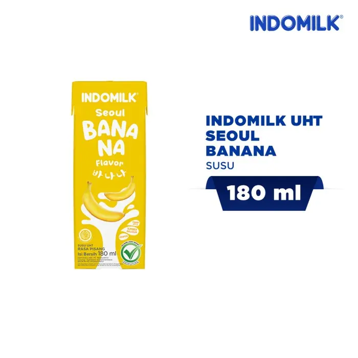 Susu Indomilk UHT Seoul Banana 180 Ml 0