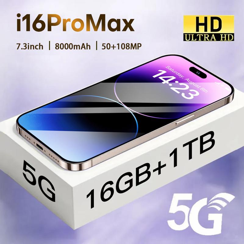  Điện thoại màn hình HD YC REALM I16Pm RAM16 + 1TB Màn hình 6,8 inch Hỗ trợ NFC 5G Pin 7200Mah Điện thoại mới Năm 2025 i̇phone 16 i̇phone 16 i̇phone 15  iphone 3 iphone 16 plus iphone 16 plus i̇phone 15 i̇phone 15 15  pro meizu 21 ip  14  pro 
