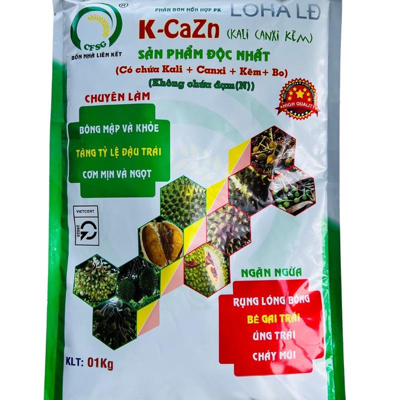 Phân Bón Gốc Cao Cấp Kali - Canxi - Kẽm. Gói 1Kg Pha 400 Lít Nước Tưới Gốc. Bông Mập Khoẻ Tăng Đậu Trái Giải Độc Cây Ngừa Thối Bông - Thối Trái - Sượng Cơm
