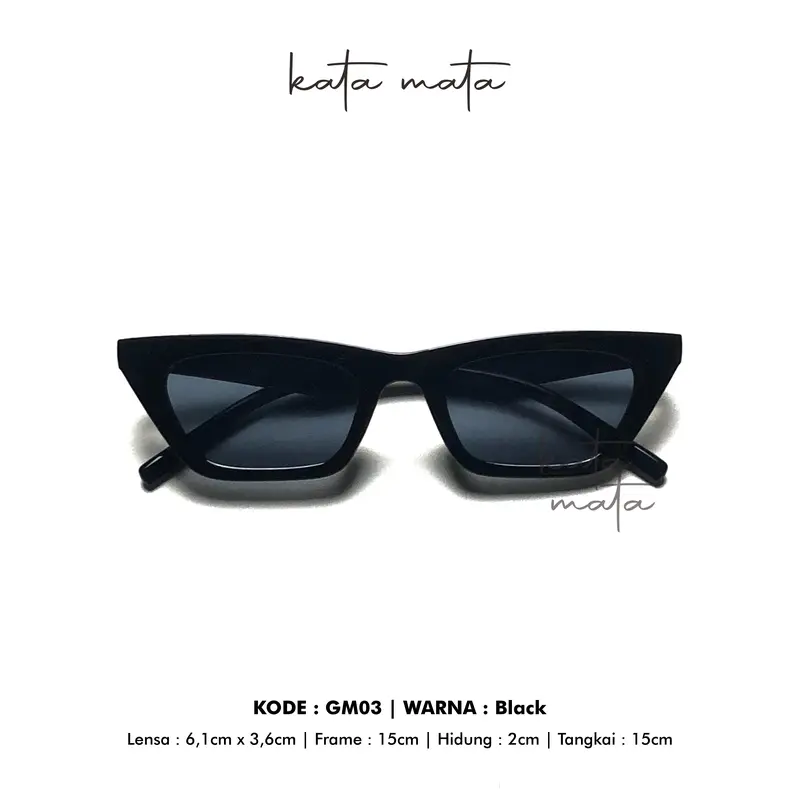 Kacamata Cat Eye Retro Classic GM03 Polarized Bingkai Penuh Mata Kucing Tanduk 2