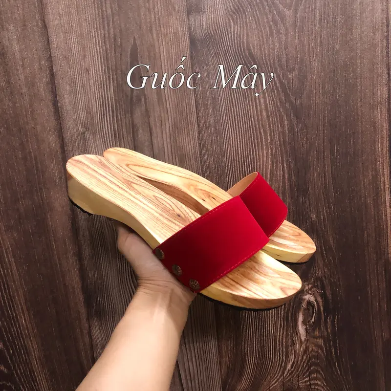 Guốc Gỗ Guốc Mộc Truyền Thống 4 Phân Dép Gỗ Quai Ngang 6