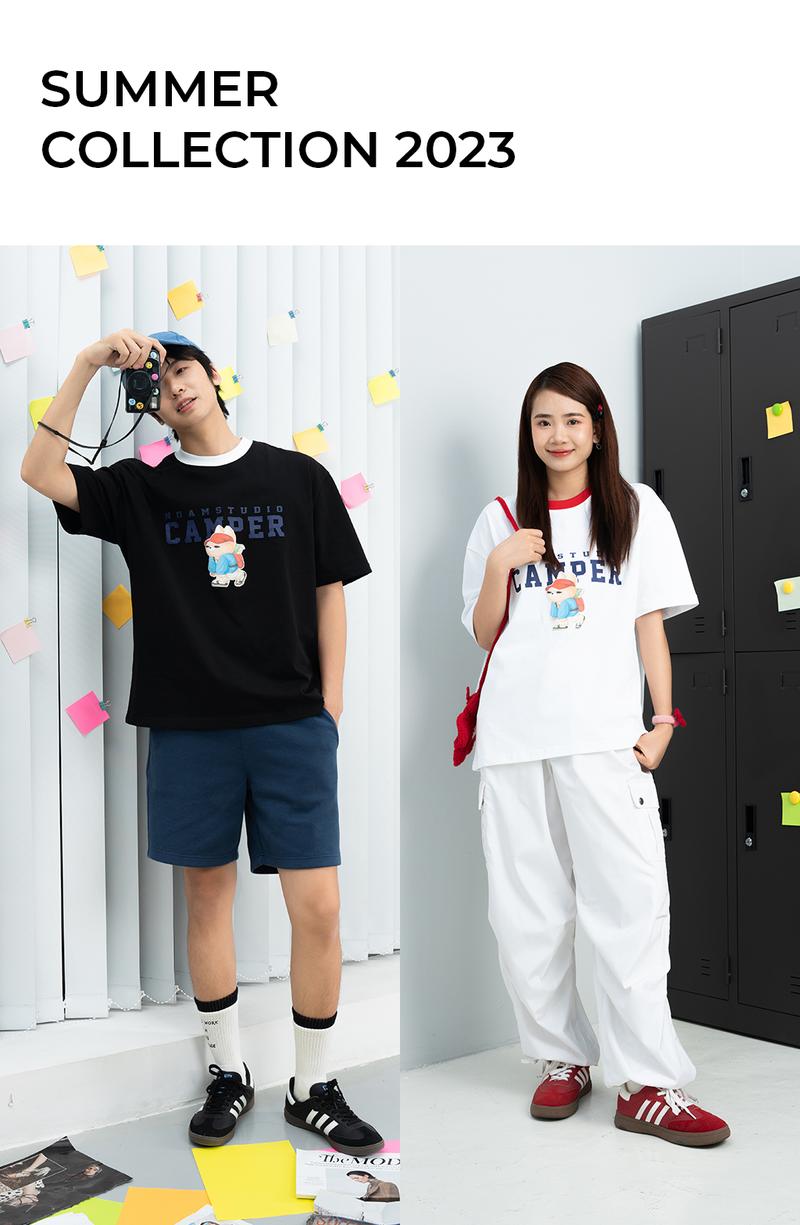 Product Introduction of Áo thun Form rộng NOAM Camper Unisex 100% Cotton - Màu đen/trắng 8