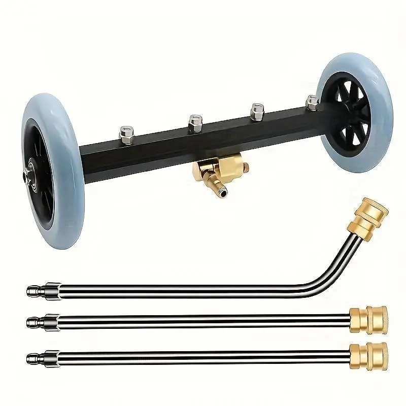 Car Undercarriage Pressure Washer with Surface Cleaner Attachment, 1 Set 4 Nozzles & 3 Extension Rods, Car Washing & Maintenance Tool 0