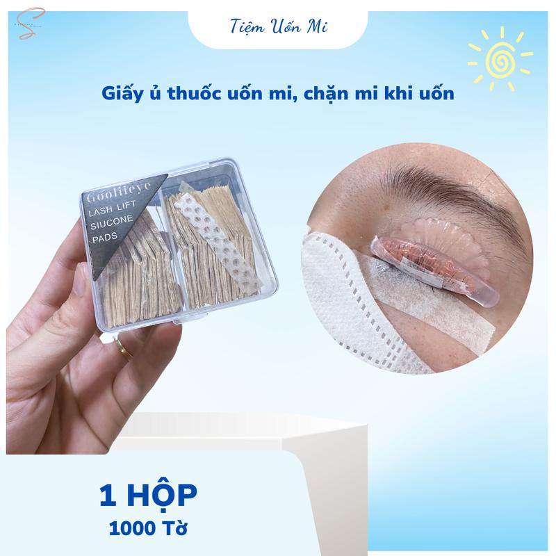 Giấy ủ thuốc uốn mi, chặn mi khi uốn ( 1 hộp - 1000 miếng )