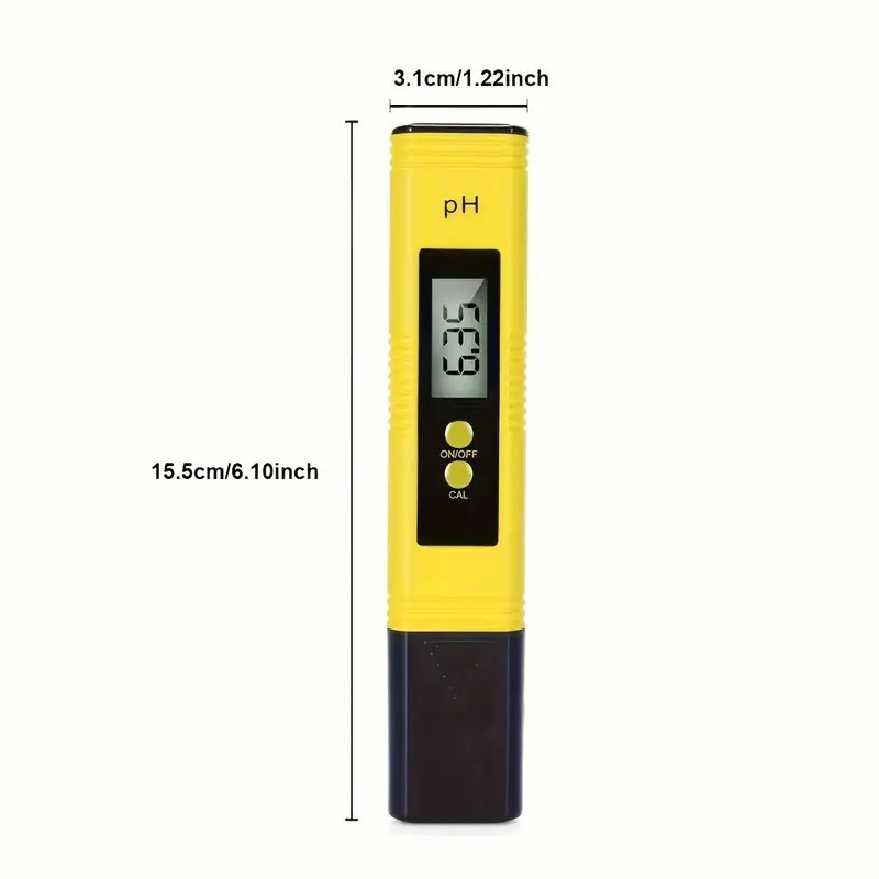 Batteries Powered PH Meter, Digital PH Tester Pen, High Accuracy Pocket Size 0-14 PH Meter for Household Drinking, Pool, Aquarium 1