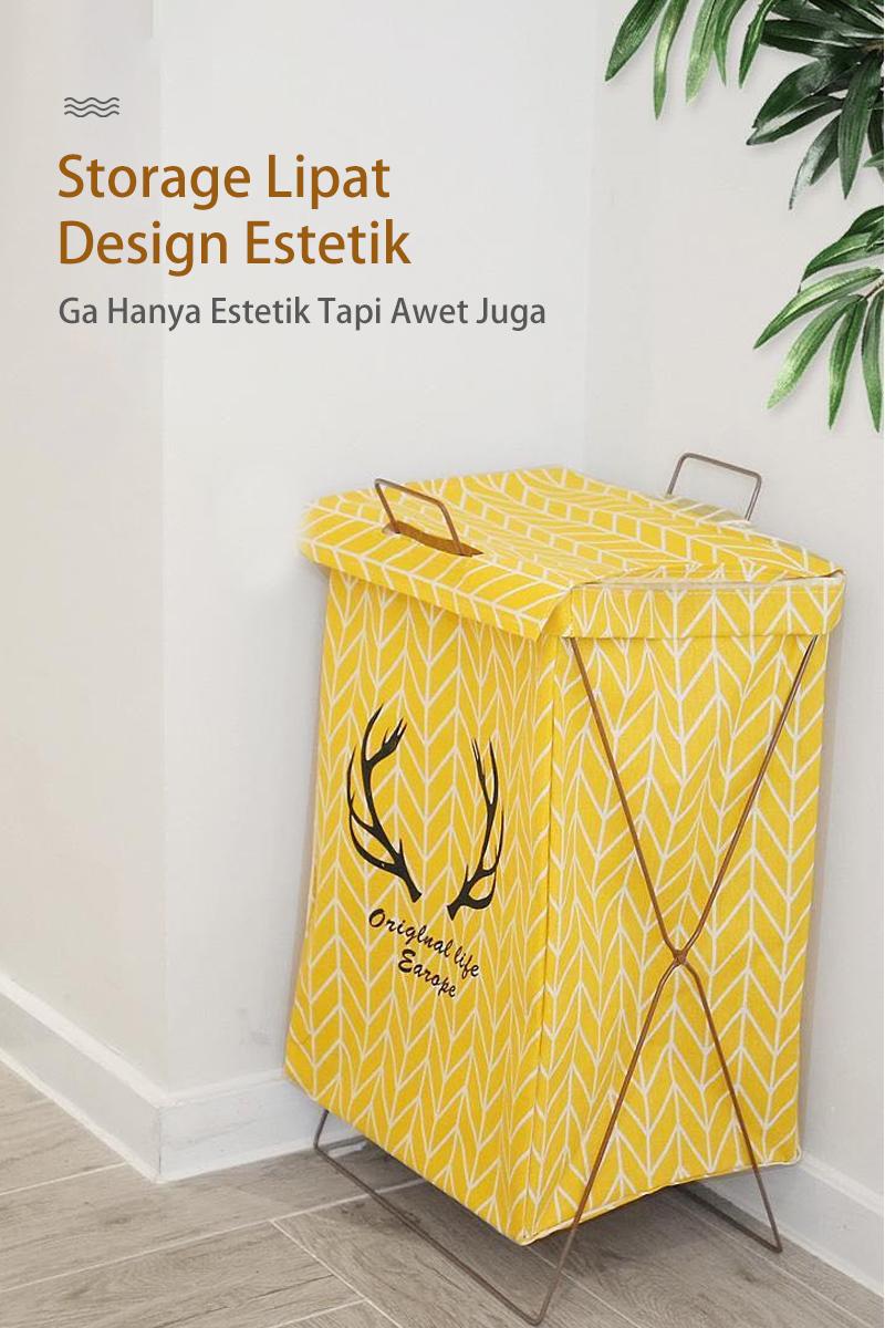 Product Introduction of Dejavu Laundry Bag Keranjang Baju Lipat Tempat Pakaian Kotor Laundry Basket Tempat Cucian Baju Penyimpanan Mainan Anak Serbaguna HSB217 28