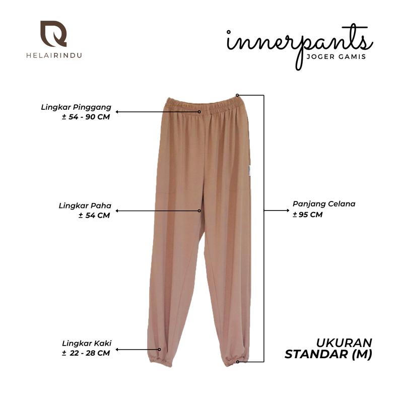 Product Introduction of HELAIRINDU - Celana Wanita Panjang Kekinian Celamis (Celana Dalam Gamis) Jogger Pants Ukuran Standar / M 0