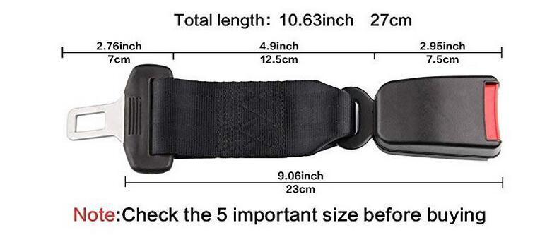 Product Introduction of Universal Car Safety Belt 23CM Seat Belt Extension Plug Buckle Seatbelt Clip Adjustable Extender Child Universal Lengthening 11