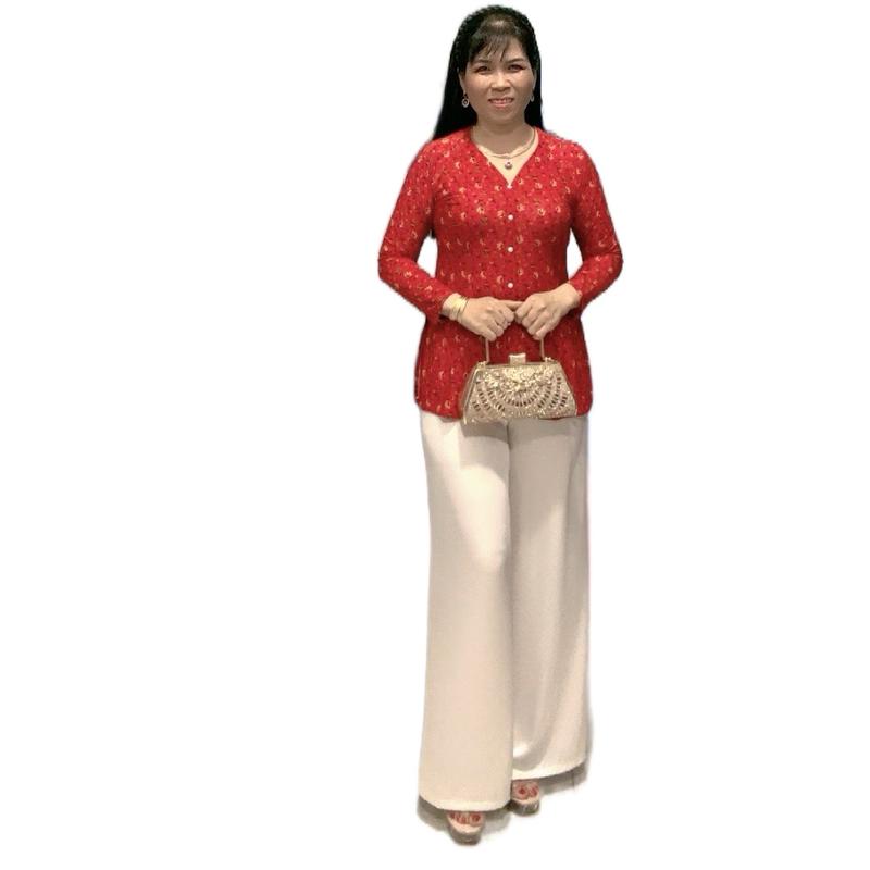 Quần lụa trắng quần lẻ để mặc với áo bà ba vải lụa tây thi ống quần từ 31 đến 35 tùy size quần dài -Lê Duyên