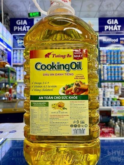 Dầu ăn Tường An Cooking Oil 5 lít - Không Cholesterol và Transfat