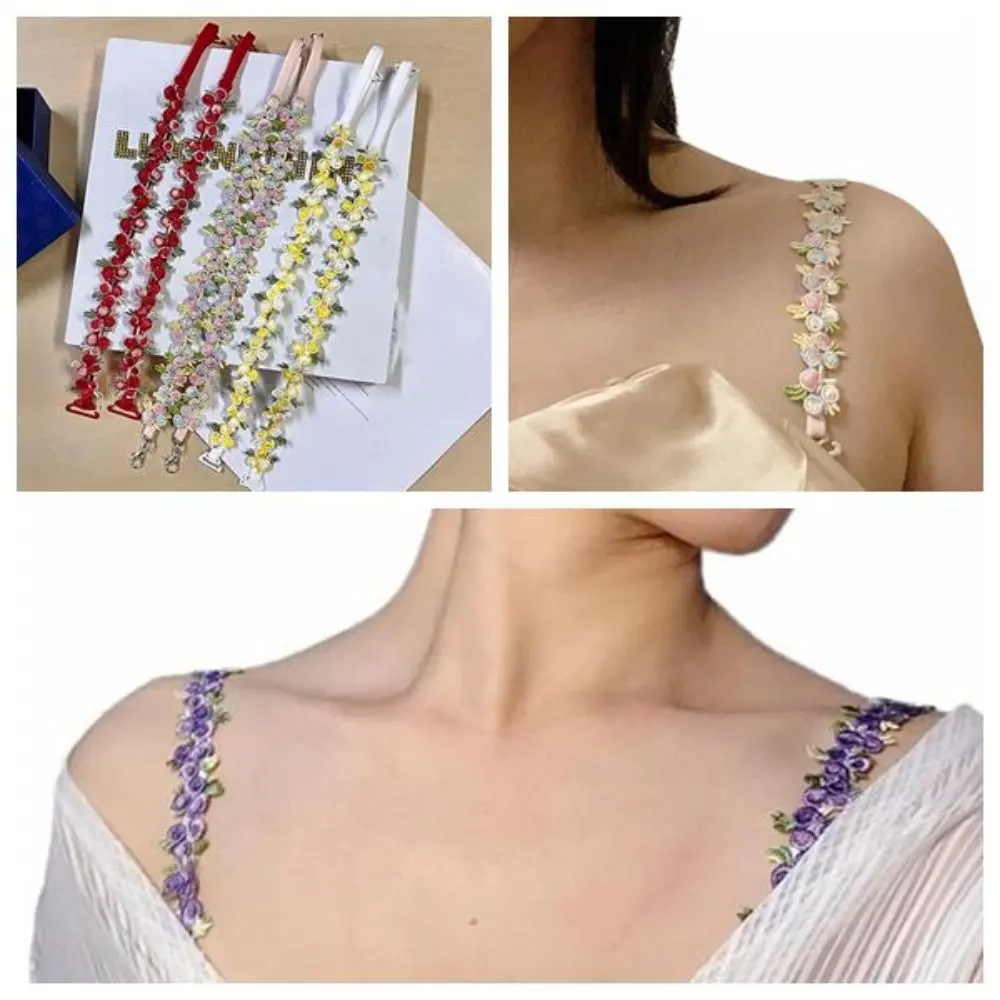 Dây Đeo Áo Ngực Hoa, Có Thể Tháo Rời, Làm Bằng Polyester Và Ren, Thắt Lưng Vai, Trang Trí, Có Thể Điều Chỉnh, Thay Thế, Hàng Mới Về