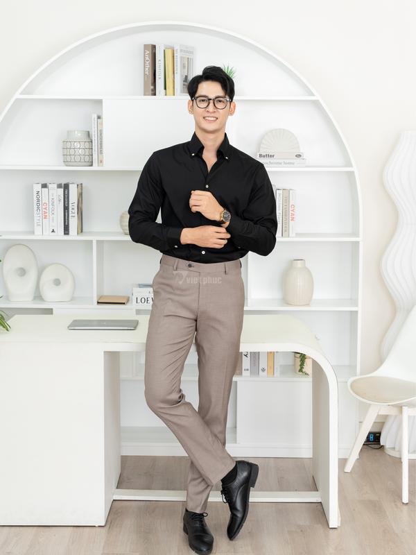 ( Mẫu mới ) Quần Tây Nam Việt Phúc QT03, Vải Mỏng ống 16-19cm