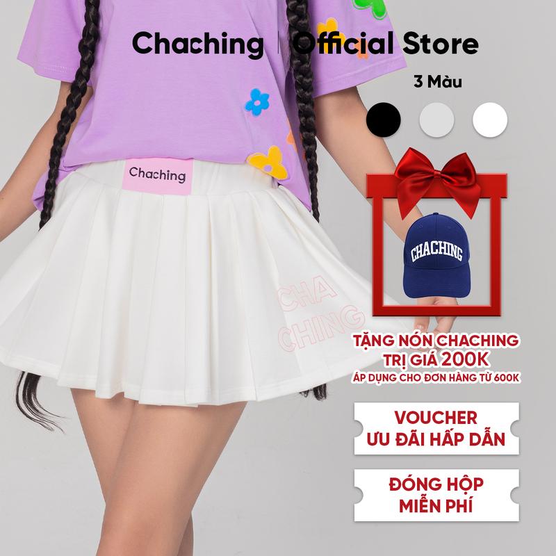 Chân Váy Ngắn Xếp Ly To ChaChing, Chân Váy Nữ Xếp Ly Ngắn Dáng Xoè Chất Vải Thun Tici Dày Dặn, Đứng Form, Cạp Cao Hack Dáng Và Có Quần Bảo Hộ Bên Trong