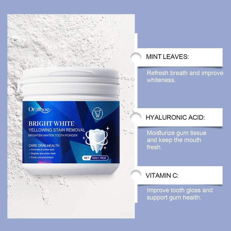 Mint Tooth Powder, Gentle Tooth Cleaning Powder, Oral Care Tooth Powder, Toothpaste for Fresh Breath, Dental Care Product for Women & Men 2