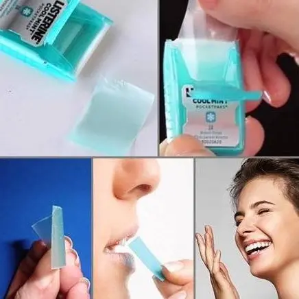 Kẹo lá ngậm thơm miệng Listerine PocketPaks Fresh Burst 72 miếng hàng Úc/ Xịt thơm miệng bạc hà xanh lá, đỏ, xanh dương 7
