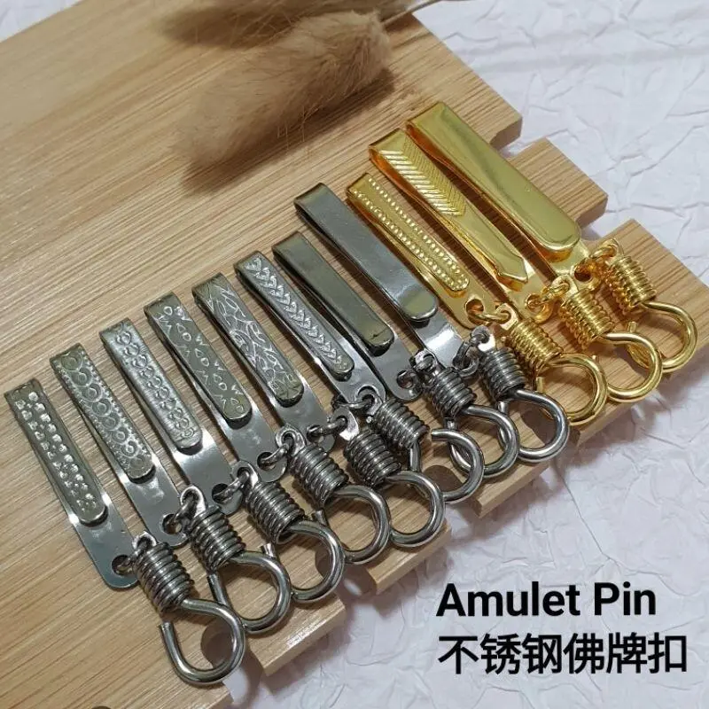 Amulet pin stainless steel buckle/Stainless Steel Buddhist clip