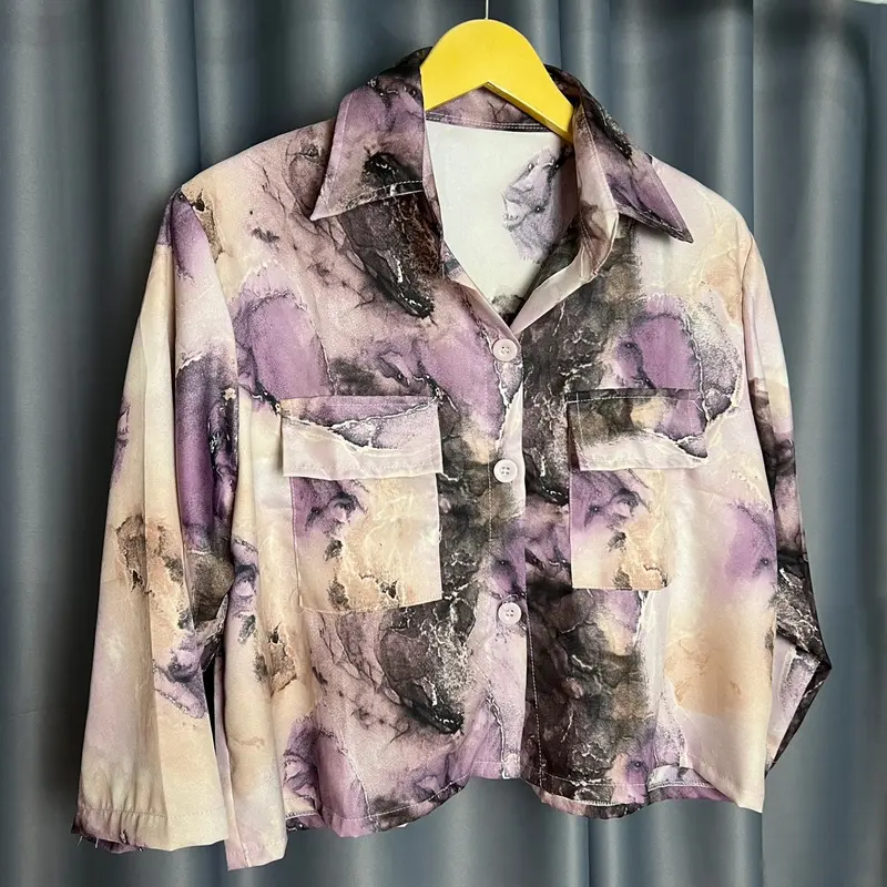 KC JOEY PRISKET SET 3UKURAN KEMEJA ROK SHAKILA MARBLE VINTAGE Atasan Baju 4