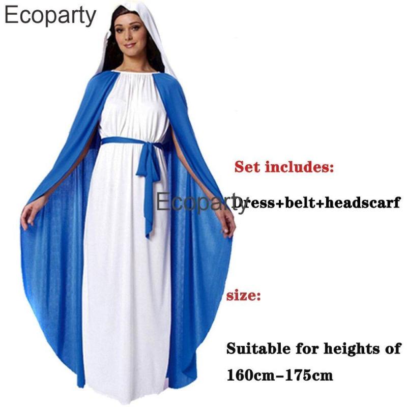Trang Phục Hóa Trang Halloween Cho Trẻ Em Người Lớn, Chúa Giêsu Kitô, Đức Mẹ Đồng Trinh Mary, Cho Nam Và Nữ, Áo Choàng Chúa Giêsu, Bộ Đồng Phục, Trang Phục Dự Tiệc Purim 2