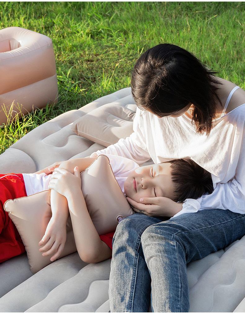Product Introduction of Off-Road SUV Rear Seat Inflatable Mattress Portable Dual-Use Car Mattress Flocked Multi-Functional Inflatable Mattress 19