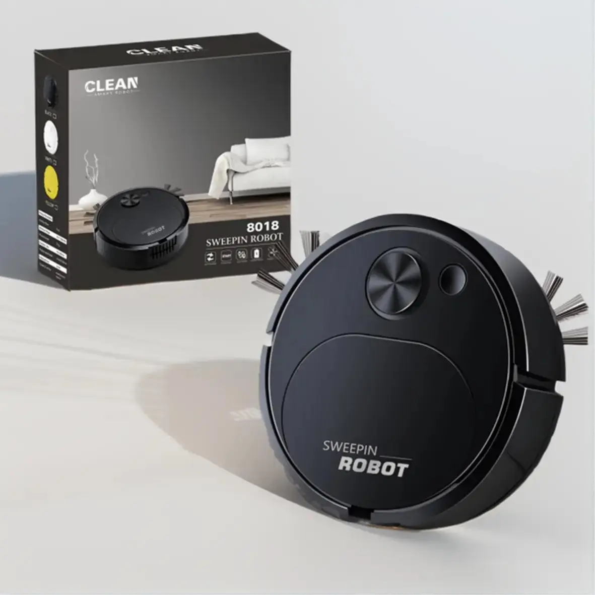 Robot Vacuum 3in1 Otomatis Menyapu dan Mengepel Rumah Antitabrakan