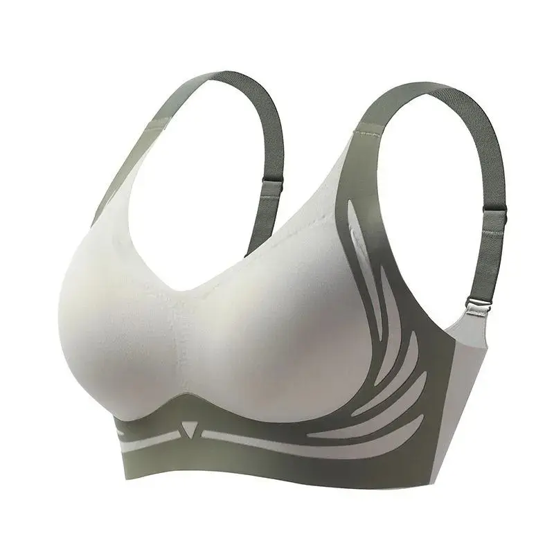 4XL Plus Size Bra Anti-Sagging Backless Traceless Underwear Women's Big Chest Small without Steel Ring Small Chest Push up Womenswear Innerwear Bralette
