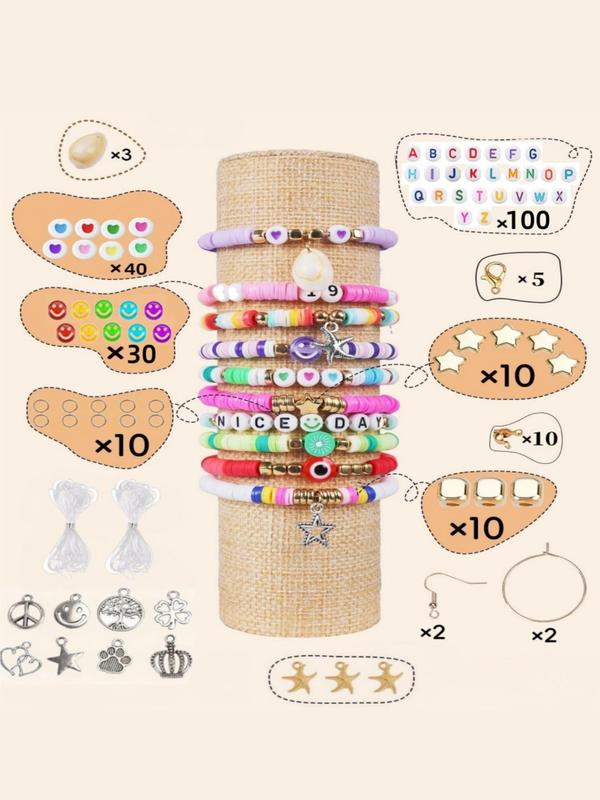 Colorful Beads Kit, DIY Jewelry Making Kit, DIY Jewelry Making Supplies for Bracelet Necklace Earrings Pendant 6
