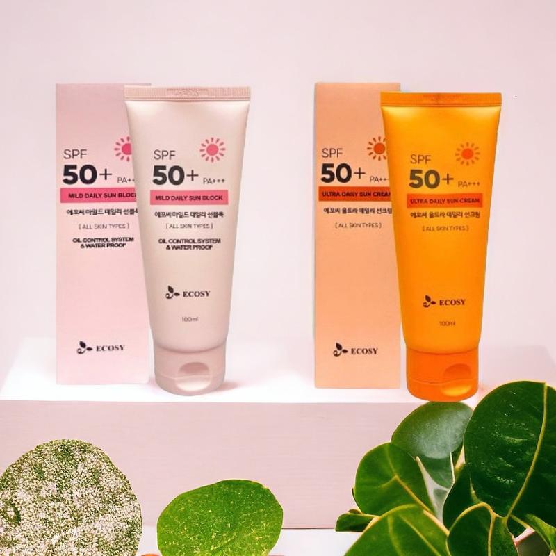 kEM CHỐNG NẮNG ECOSY hỗ trợ đẹp da Dung tích 100ml / chai Có 2 màu SPF 50+