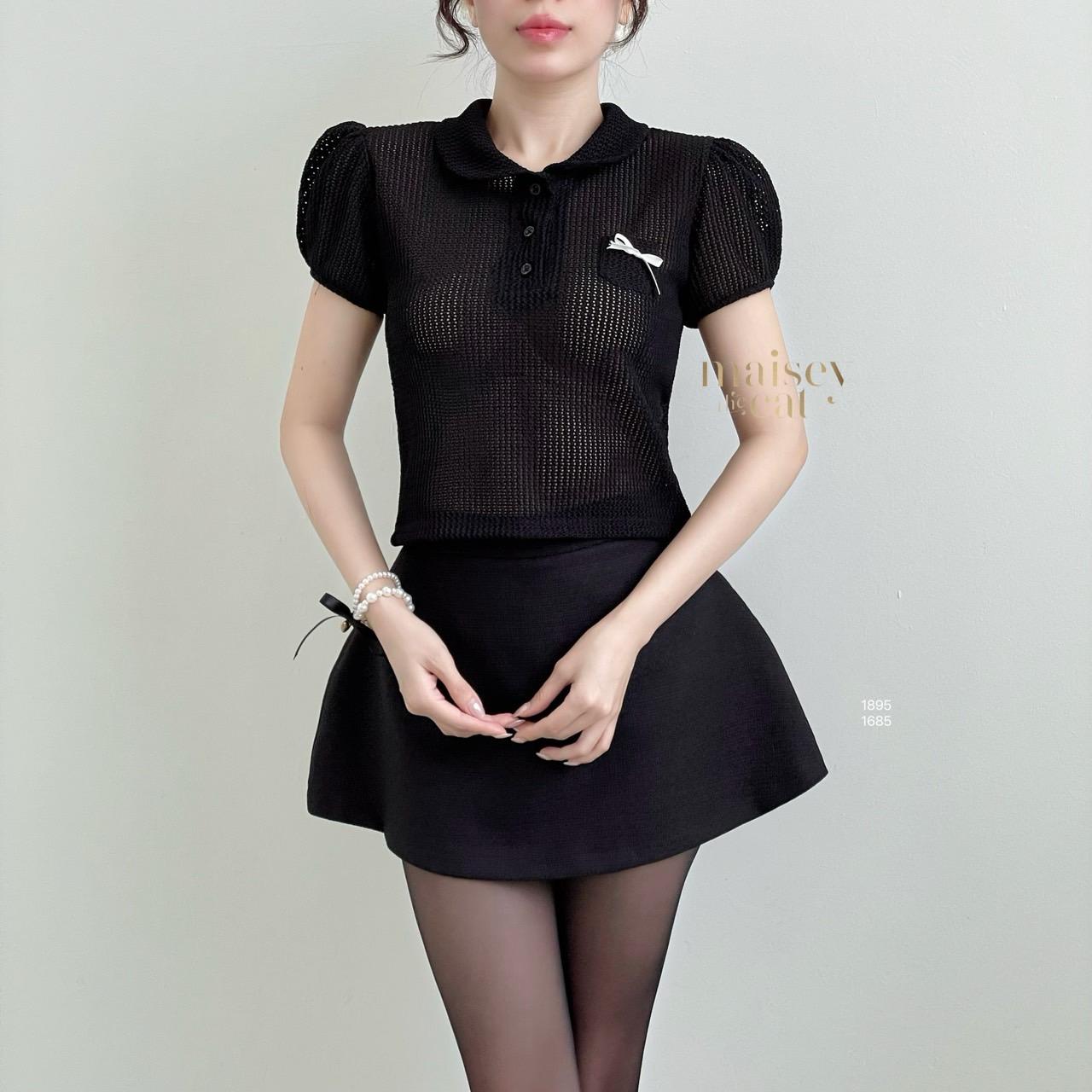 [MAISEY 1895] SET ĐỒ NỮ 2 MÓN GỒM ÁO POLO CỘC TAY PHỐI CHÂN VÁY NGẮN