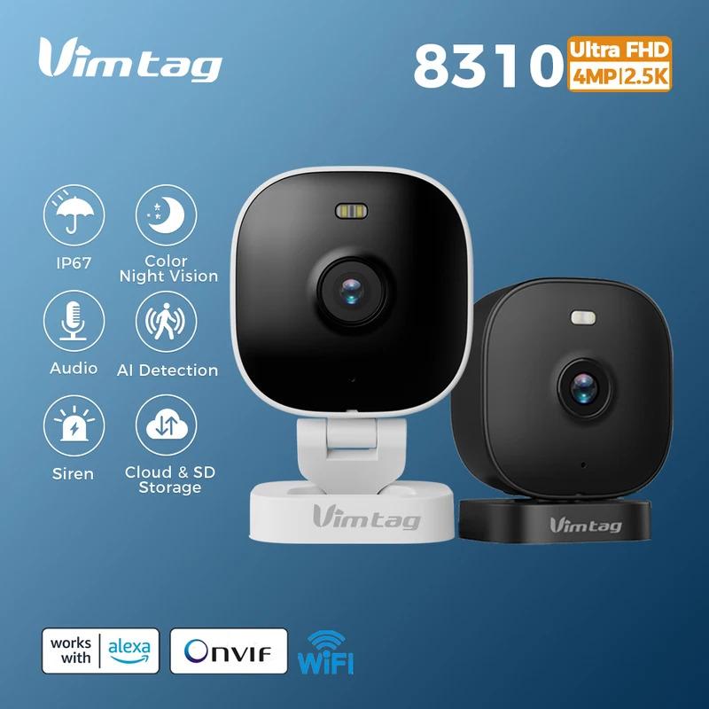 VIMTAG Mini Camera WIFI 4MP 2-Way Audio Color Night Vision 8X Zoom Auto Alarm Waterproof Outdoor Security Camera IP Surveillance 0