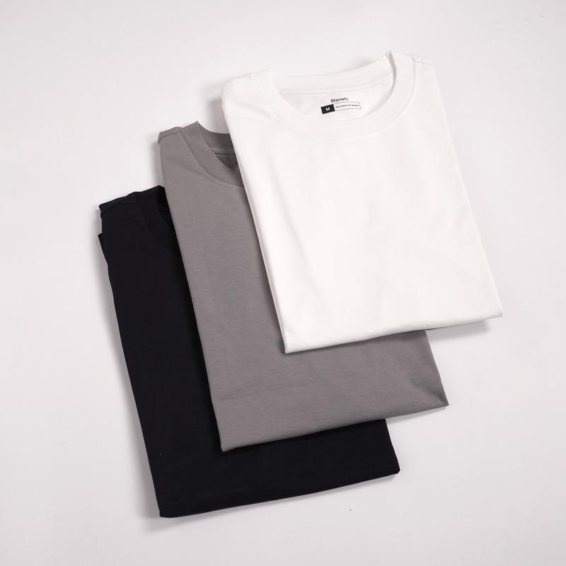 BLANWHI  ÁO THUN  Cổ Tròn  VẢI EM BÉ DÀNH CHO NGƯỜI LỚN | SỢI BÔNG MỸ KHÔNG TẠP CHẤT |  Nam Nữ ĐỀU MẶC ĐƯỢC thông thường đơn thuần