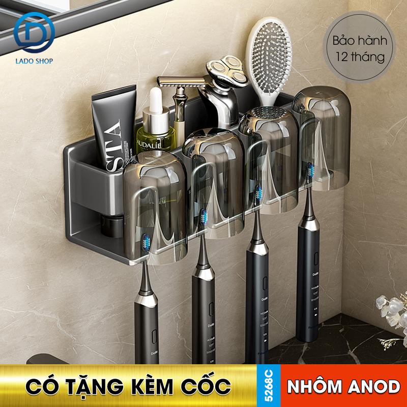 Kệ Treo Bàn Chải Đánh Răng Đựng Bàn Chải Nhà Tắm Có Kèm Cốc SQ-5268C