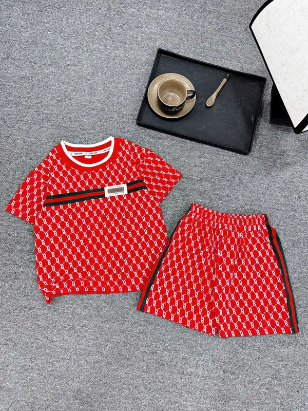 [CT47] Bộ cotton in hình chữ b nhỏ cho bé trai chất cotton mềm mịn size từ 10-39kg 2