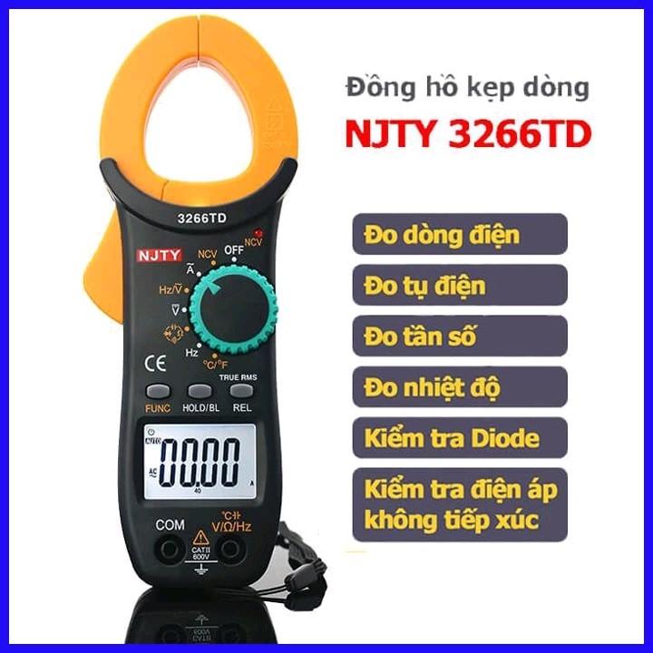 Ampe kìm Đồng hồ kep dòng vạn năng NJTY 3266TD đo tụ tần số nhiệt độ điện trở điện áp dongho dodien fluke301d đồng hồ fluke ampe kìm đồng hồ tiêu thụ ampe kìm hioki dụng cụ