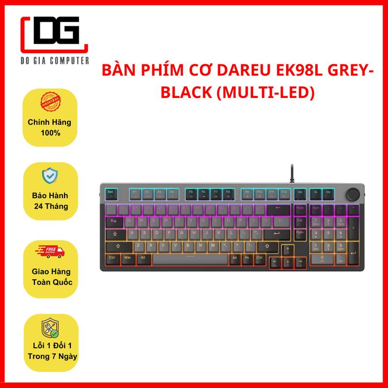 BÀN PHÍM CƠ GAMING DAREU EK98L GREY-BLACK  MULTI-LED  