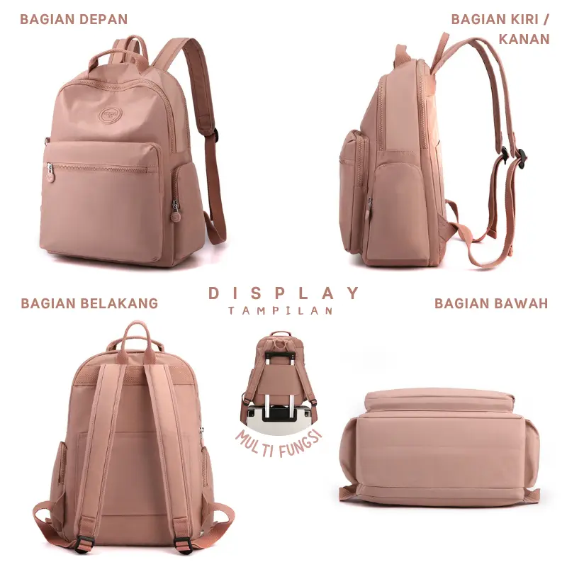 Tas Ransel Wanita Korean Style Backpack Anti Air COLORFUL FOX 0459-1 2