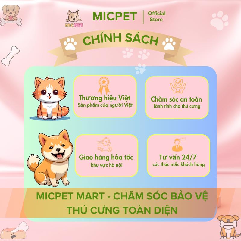 Combo Báo Đời MicPet [Sữa Tắm Cho Mèo 500ml Dưỡng Lông Bảo Vệ Da Sạch Ngừa ve rận nấm ghẻ  + Dung Dịch Nhỏ tai vệ sinh sạch tai phòng viêm tai Chó Mèo chai to 60ml] Tặng bàn chải Kỳ Lông|Voucher 20k 8