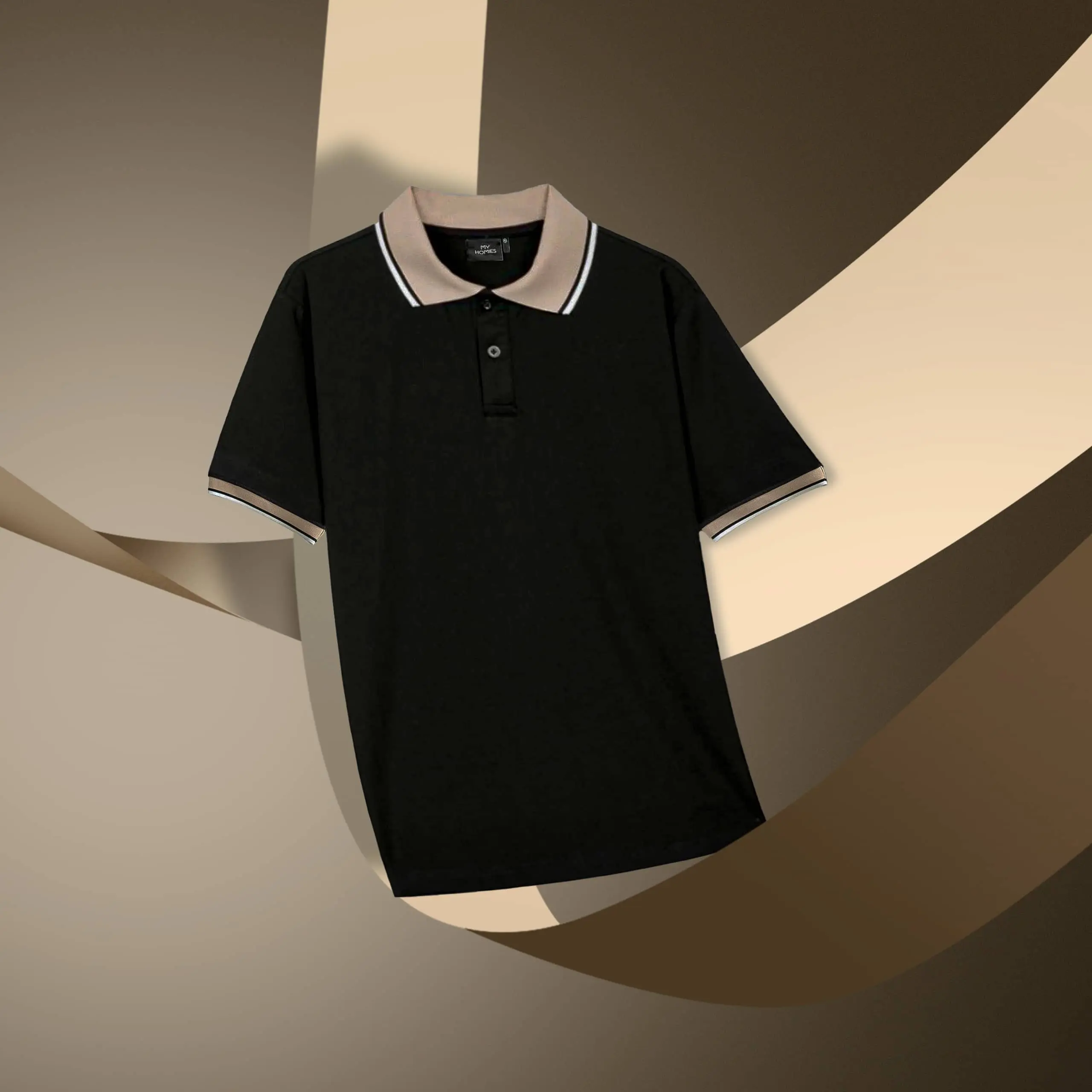 Áo polo nam Phối Bo Big Size 55-115kg vải cotton cá sấu Menswear Ngắn Tay Có Cổ