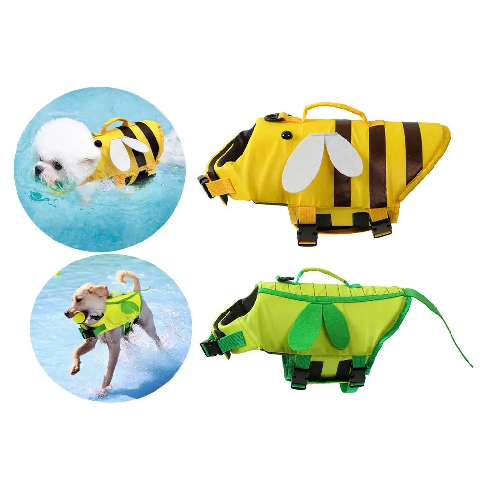 Dog Life Jacket for Swimming Boating Pet Safety Floatation Vest Life Preserver with Rescue Handle For Cats Small Medium Dogs
