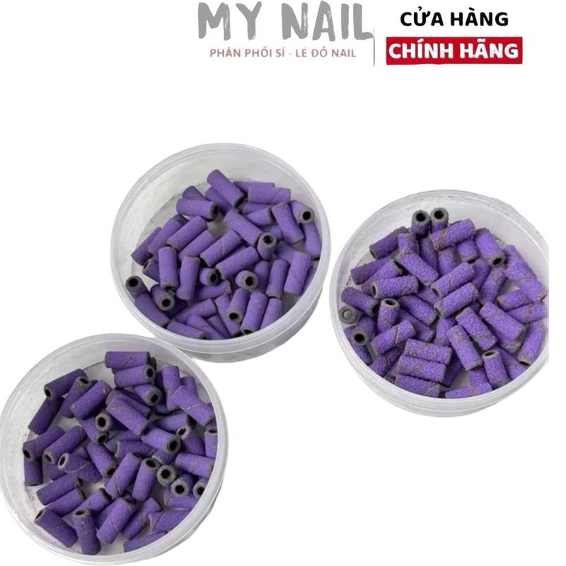 Hộp nhám tím mini 50 chiếc Làm đẹp móng Nữ