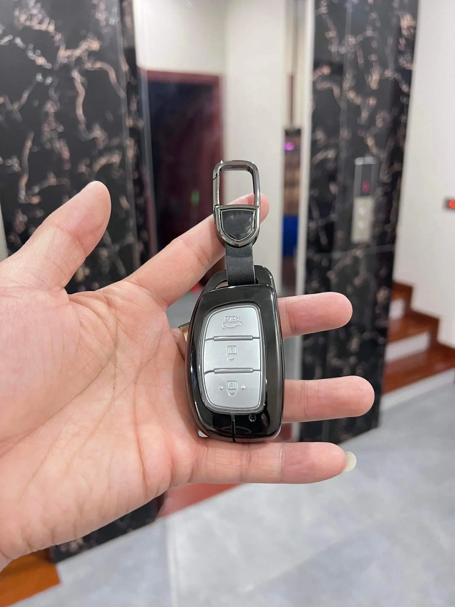 Ốp Khoá I10 , Elantra , Tucson , Creta 3 nút 4 nút Hợp Kim Silicon Móc Khoá