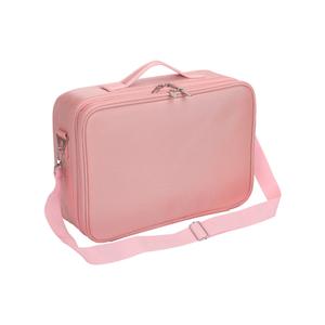 Kosmetik Penyimpanan Besar Tiga Lapisan Kalis Air Sesuai Minyak Pati Pembahagian Pemisah Pegang Tangan Termasuk Kotak Alat Hitam Ringan untuk Shopping Bakul Penyimpanan Kain Merah Jambu