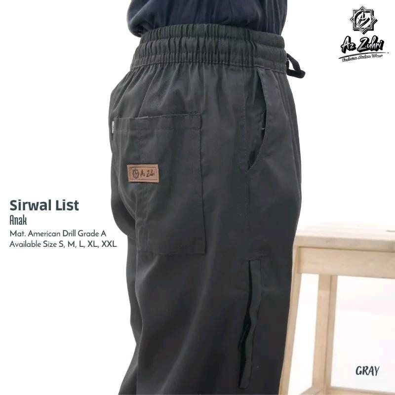 Sirwal List Anak Laki Laki Celana Panjang Harian Bahan American Drill Grade A Polos Hitam Navy Fashion 3