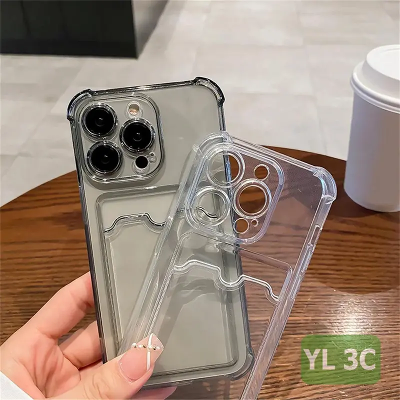 Case Untuk Samsung A05S A55 A06 A16 A34 A35 A56 A36 A26 A50 A50S A30S A54 A03 A04 A05 A12 A13 A14 A15 A23 A24 A25 A32 A53 A71 A73 S21 FE S22 S23 S24 Ultra Softcase Slot Card Holder SILIKON TPU TRANSPARAN CASING 6