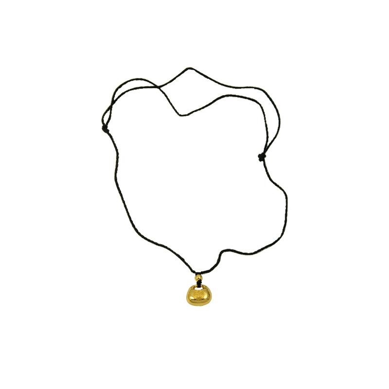 Product Introduction of Luxurious Chinese Style New Chinese Wedding Gold Fu Character Gourd Pendant Ethnic Style Premium Buddha Head Little Fat Fu Pendant Necklace 12