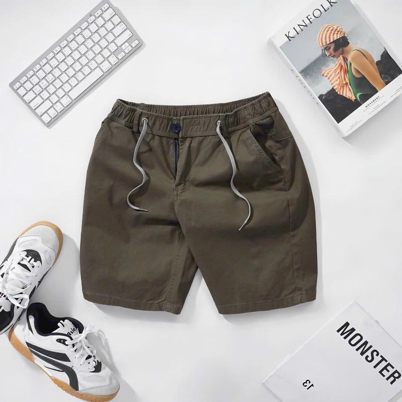 Quần short kaki quần ngố trên gối chất vải kaki cotton cao cấp mềm mịn, co giãn phong cách Hàn Quốc Menswear 3