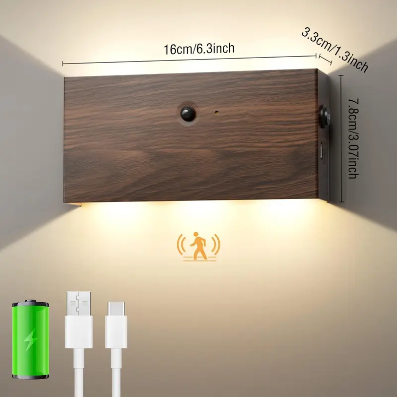 LED Magnetic Wall Lamp, USB Rechargeable Reading Wall Lamp, Adjustable Light Wall Lamp for Home Living Room Bedroom 1