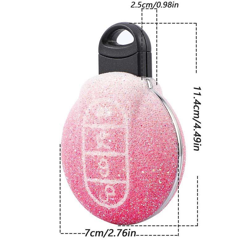 Product Introduction of Rhinestone Decor Car Key Case, 1 Count Car Key Protector, Fashionable Car Key Case for BMW Mini Cooper, Car Interior Accessories for Women & Girls 1