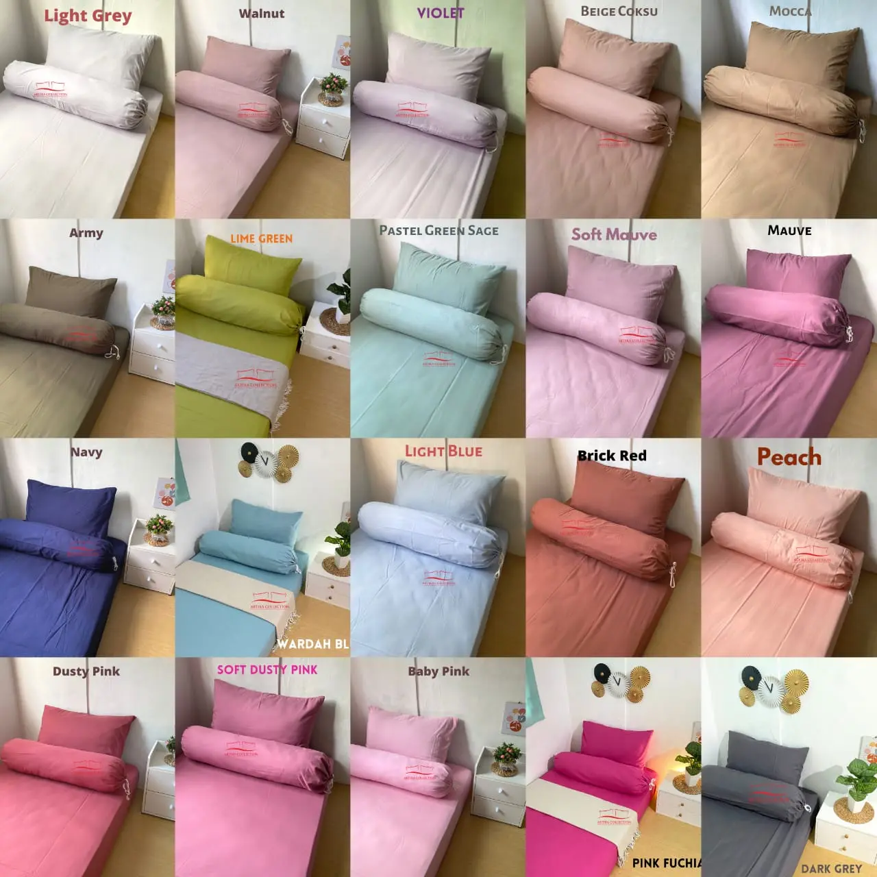 Sprei Estetik Polos Beige Coklat Susu Tanpa Embos Ukuran 120x200 160x200 180x200 Bahan Polymicro Aesthetic Nude Kain
