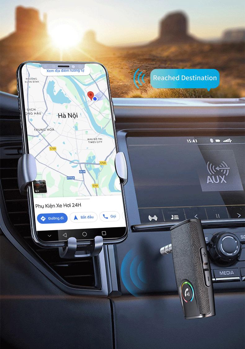 Product Introduction of Bluetooth receiver GR03 thế hệ mới gắn cổng AUX trên xe, bluetooth 5.1, có thẻ nhớ 17